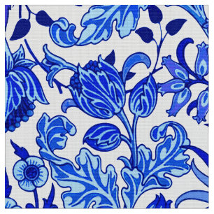 Tela Impresión del jacinto de William Morris, azul de