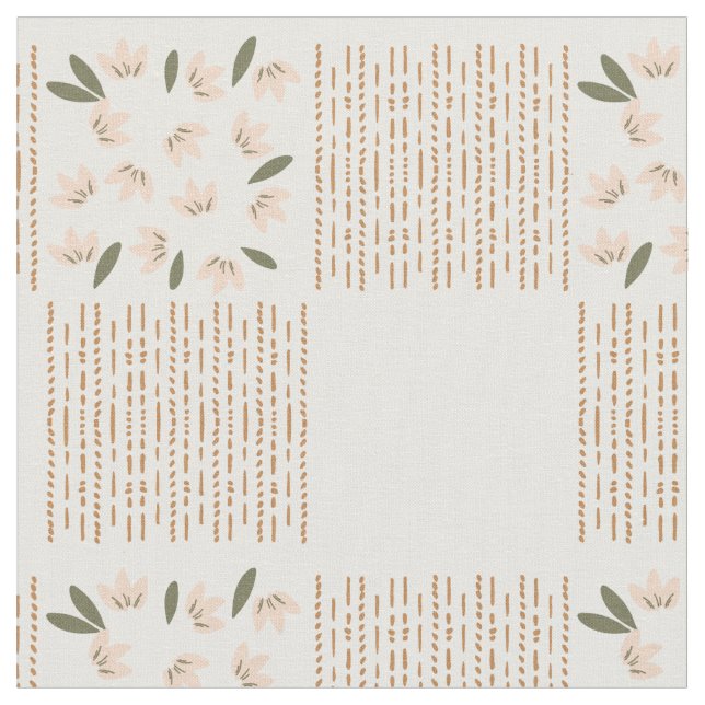 Tela Impresión en bloque de flores diminutas de primave (De cerca)