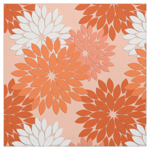 Tela Impresión floral moderna del kimono, naranja