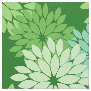 Tela Impresión floral moderna del kimono, verde lima