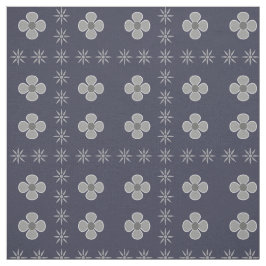 Tela Impresión floral Retro Gray Scandi