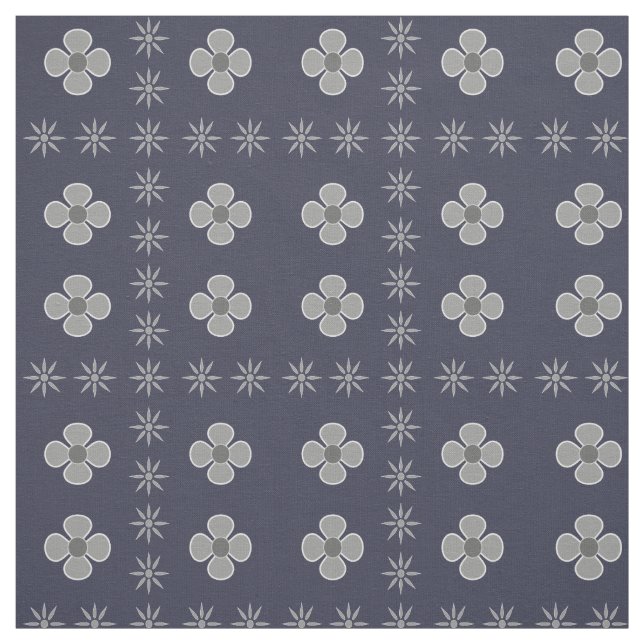 Tela Impresión floral Retro Gray Scandi (Retal)