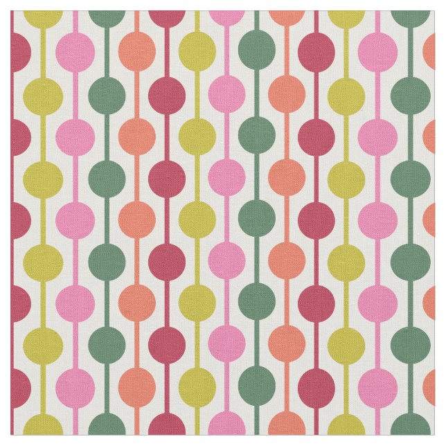 Tela Impresión geométrica retro Navidades con patrones  (De cerca)