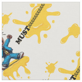 Tela Impresión gráfica de Mustaaard - Blanco