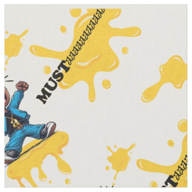 Tela Impresión gráfica de Mustaaard - Blanco (De cerca)