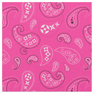 Tela Impresión Magenta rosa Paisley Occidental