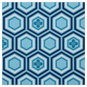 Tela Impresión, marina de guerra y azul claro