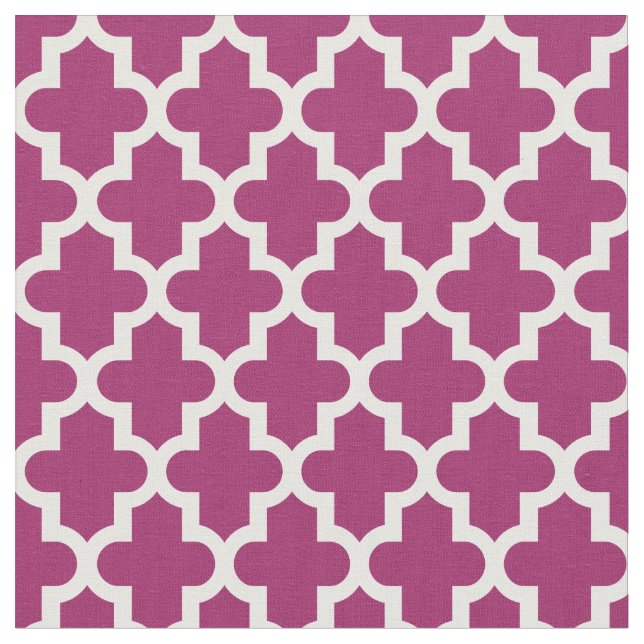 Tela Impresión marroquí morada de Berry (De cerca)