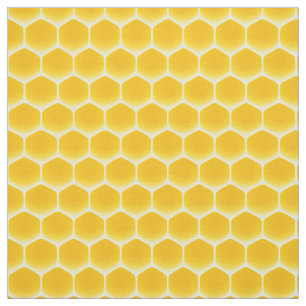 Tela Impresión media de 1" de células de Honeycomb amar