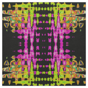 Tela Impresión Poster de arte de Neon Glitch Resumen