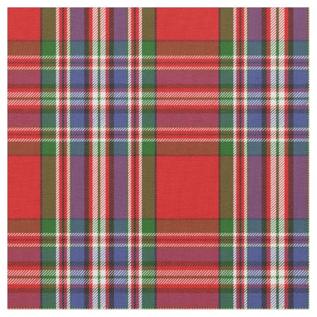 Tela Impresión roja del tartán de MacFarlane (De cerca)