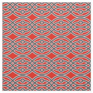 Tela Impresión, rojo, gris y blanco del kimono