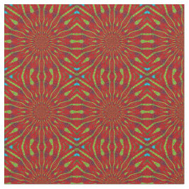 Tela Impresión tribal textil de la etnia floral roja mo