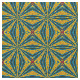 Tela Impresión tribal textil Verde azulada amarilla mod