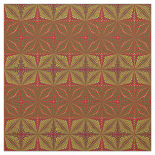 Tela Impresión tribal textil Verde azulada amarilla mod