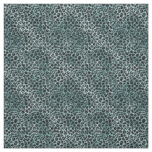Tela Impresión Verde azulada de leopardo azul