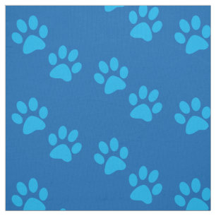 Tela Impresiones azules de la pata del perro
