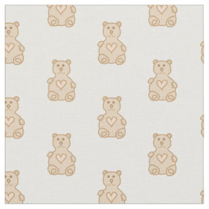 Tela Impresiones del oso de peluche