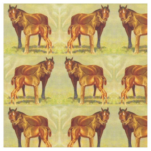 Tela impronta de caballos grandes (De cerca)