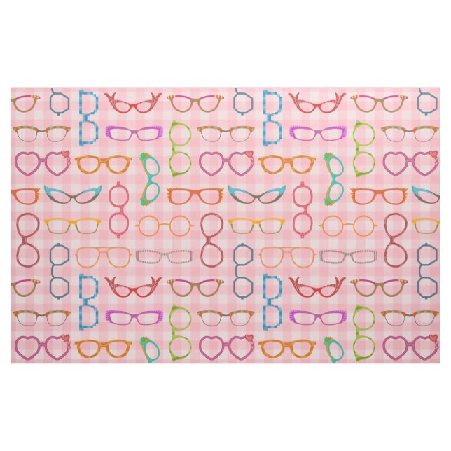 Tela Inconformista moderno retro de las lentes con ("Cuarto gordo" (fat quarter))