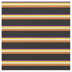 Tela Índigo, amarillo, dorado pálido, chocolate y negro