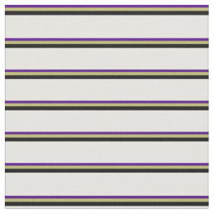 Tela Índigo, caqui oscuro, rayas negras y crema de ment