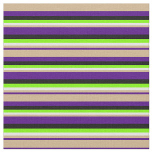 Tela Índigo, Tan, Cian claro, Líneas verdes y negras