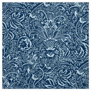 Tela Indio de William Morris, añil y azul de cielo