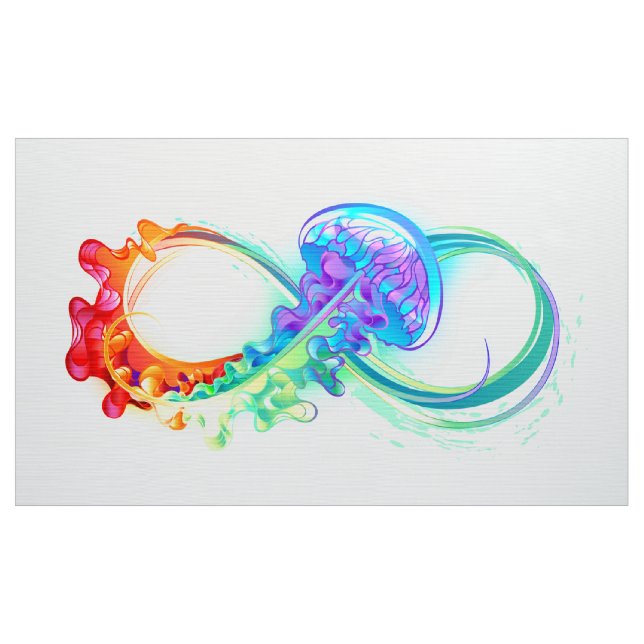 Tela Infinidad con las medusas del arcoiris (Yarda)
