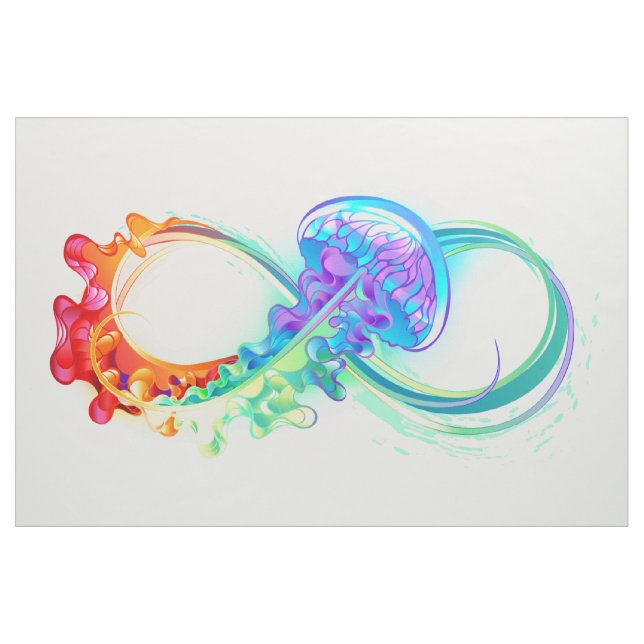 Tela Infinidad con las medusas del arcoiris (Yarda)