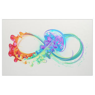 Tela Infinidad con las medusas del arcoiris