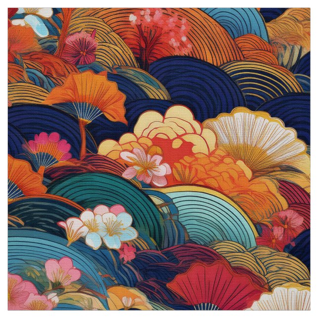 tela inspirada en el kimono japonés (Retal)