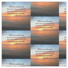 TELA INSPIRING JOHN 3:16 SUNRISE FOTO FABRIC