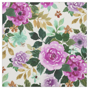 Tela INTEGRITY Purple Mint Gold Floral