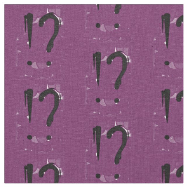 Tela "Interrobangy" - en púrpura (De cerca)