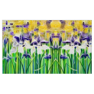 Tela Iris exóticos de verano