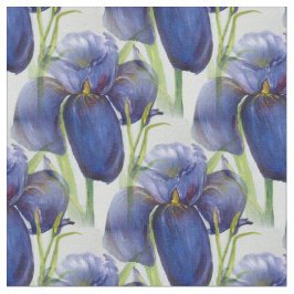 Tela Iris floral azul