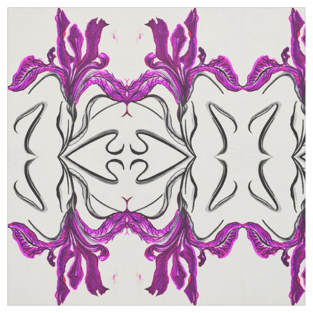 Tela Iris púrpura pintado (Retal)