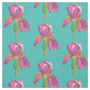 Tela Iris turquesa rosa morado