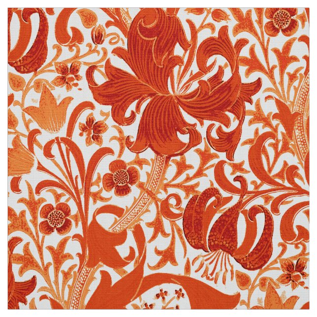 Tela Iris y lirio, mandarina de William Morris (Retal)