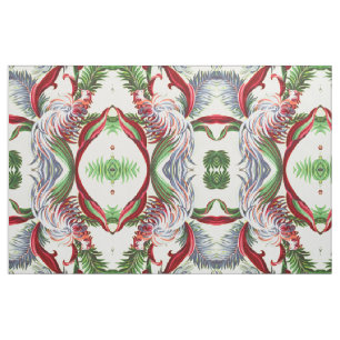 Tela Isla abstracta de Barkcloth Tiki del pájaro del