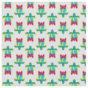 Tela Isla Rasta Colores Tribal Tortuga Floral