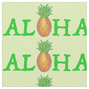 Tela Isla Tropical ALOHA Pineapple Green