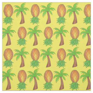 Tela Isla Tropical Hawaii Palm Trees Piña Fruta