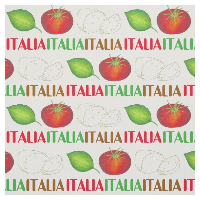 Tela Italia Italia Mozzarella Queso Tomate Basil Alimen (Retal)