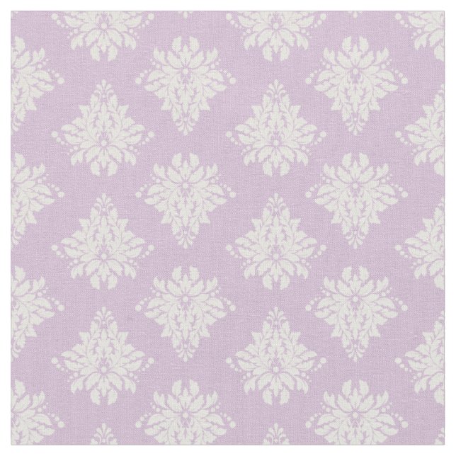 Tela Ivory Damasks on Light Purple (De cerca)