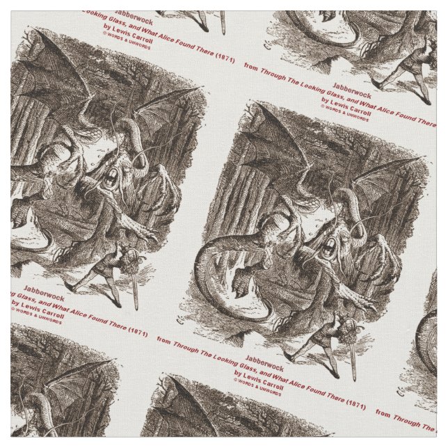 Tela Jabberwock de Lewis Carroll a través de la mirada (De cerca)