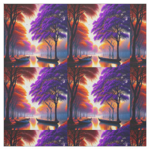 Tela Jacaranda Púrpura En El Río, Tejido