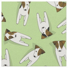 Tela Jack Russell Terriers patrón de menta o CUALQUIER