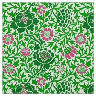 Tela Jacobean Floral, Emerald y Lime Green